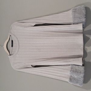 Fur cuff sweater style top